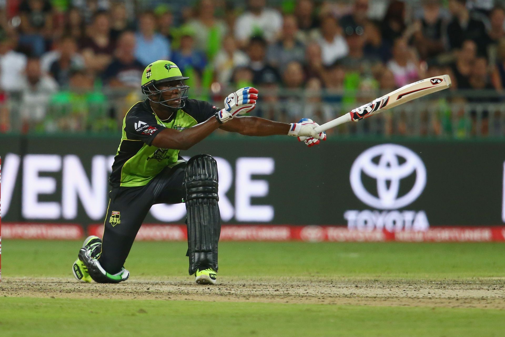 Andre Russell hitting hard in a BBL match