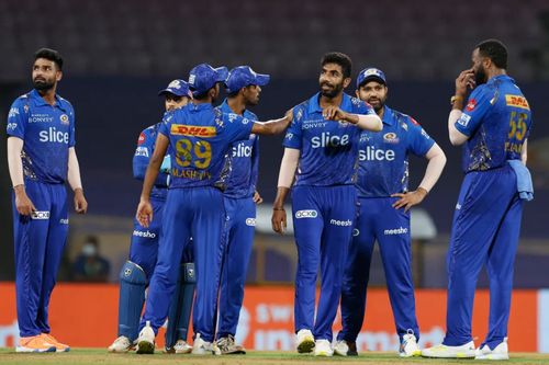 Mumbai Indians during their match against KKR. Pic: IPLT20.COM