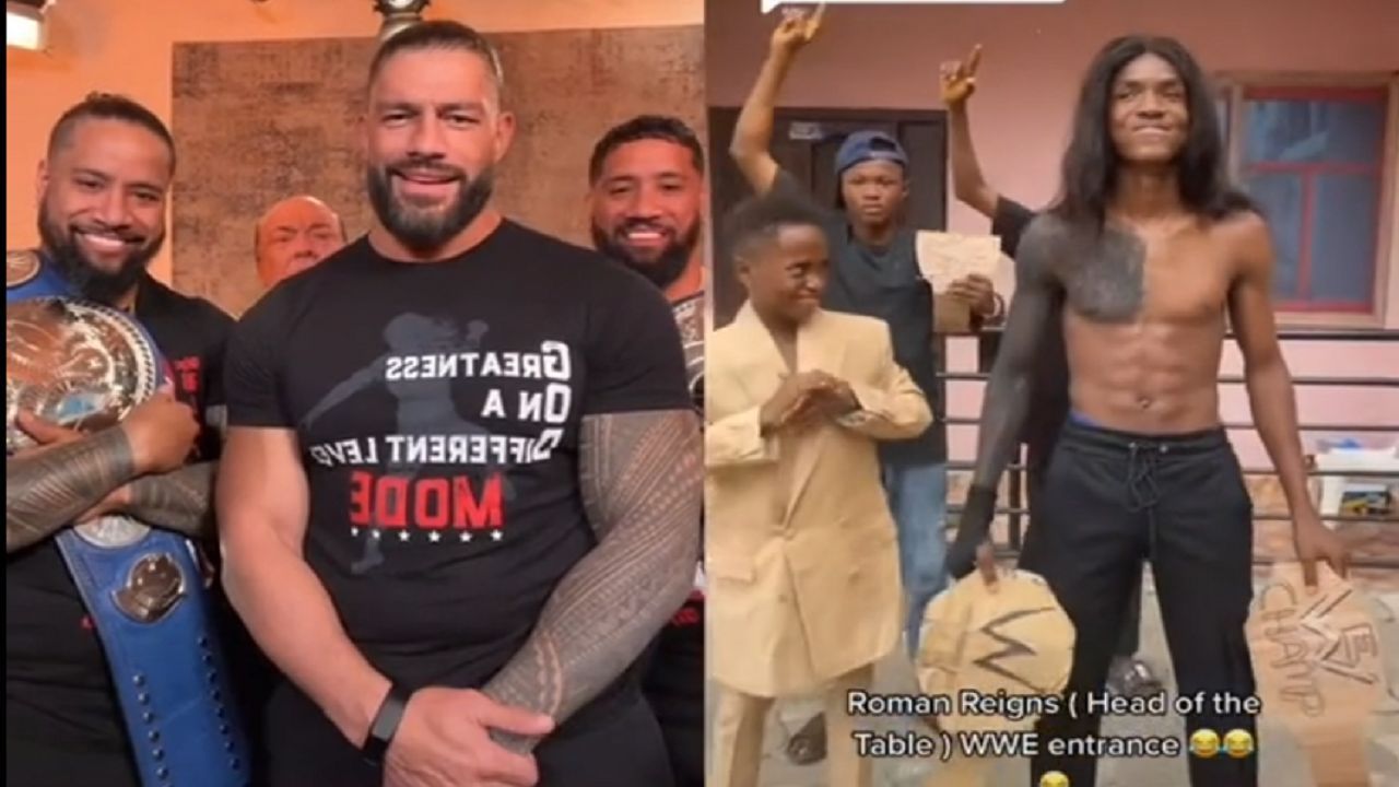 Roman Reigns and The Bloodline react to Ebukadikeh&#039;s viral video