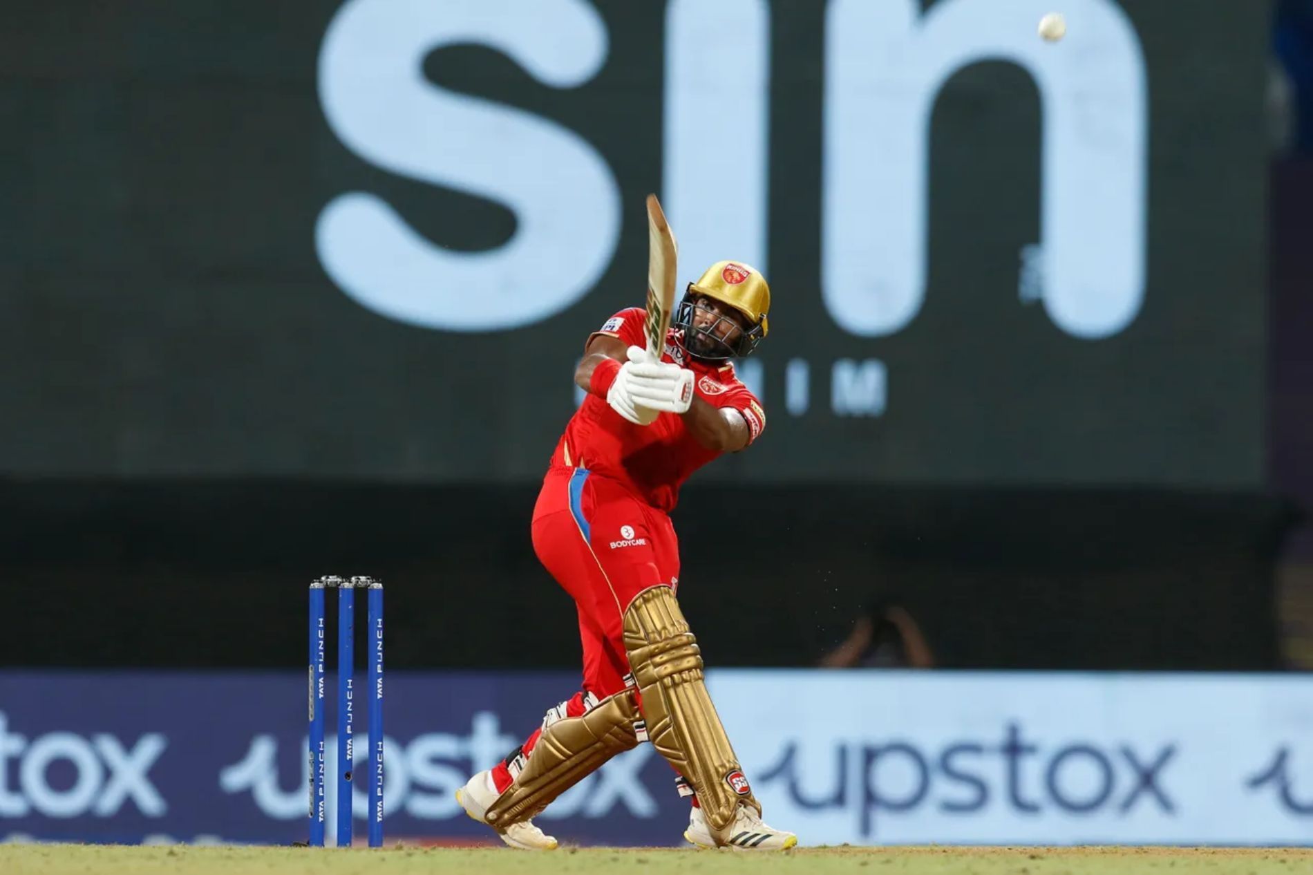 Punjab Kings batter Bhanuka Rajapaksa hits a big one. Pic: IPLT20.COM