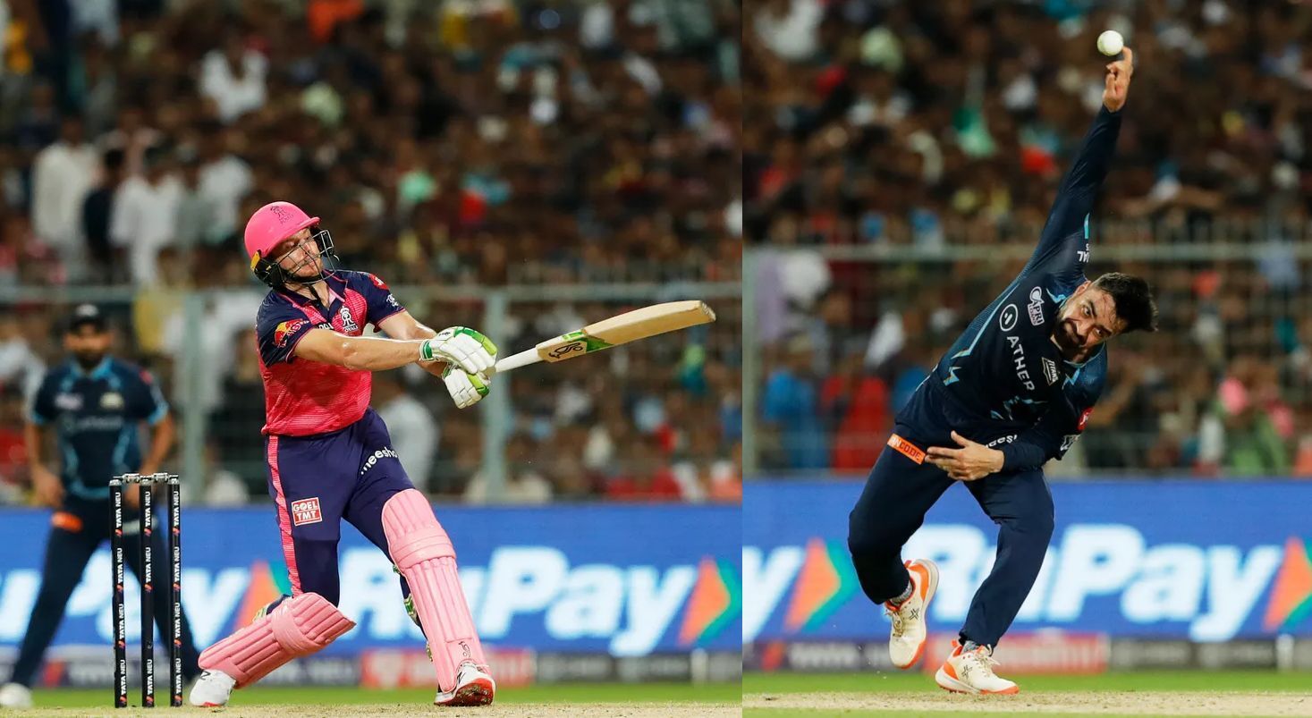 Jos Buttler (left) and Rashid Khan. Pics: IPLT20.COM