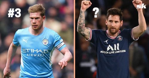 Kevin De Bruyne (left) and Lionel Messi (right)