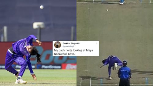 Maya Sonawane bowled a couple of overs for Velocity earlier on Tuesday in the Women's T20 Challenge 2022 (Image Source: Twitter)