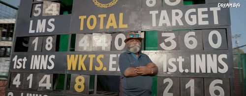 Pradeep Kumar is the manual scoreboard operator at the Delhi & District Cricket Association (DDCA).