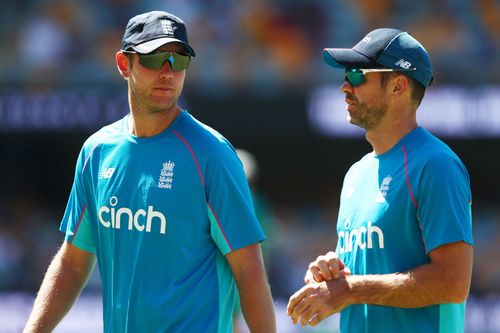 England's James Anderson and Stuart Broad. (Credits: Getty)