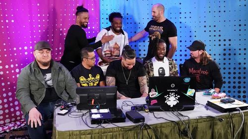 WWE Superstars during a UpUpDownDown Tournament