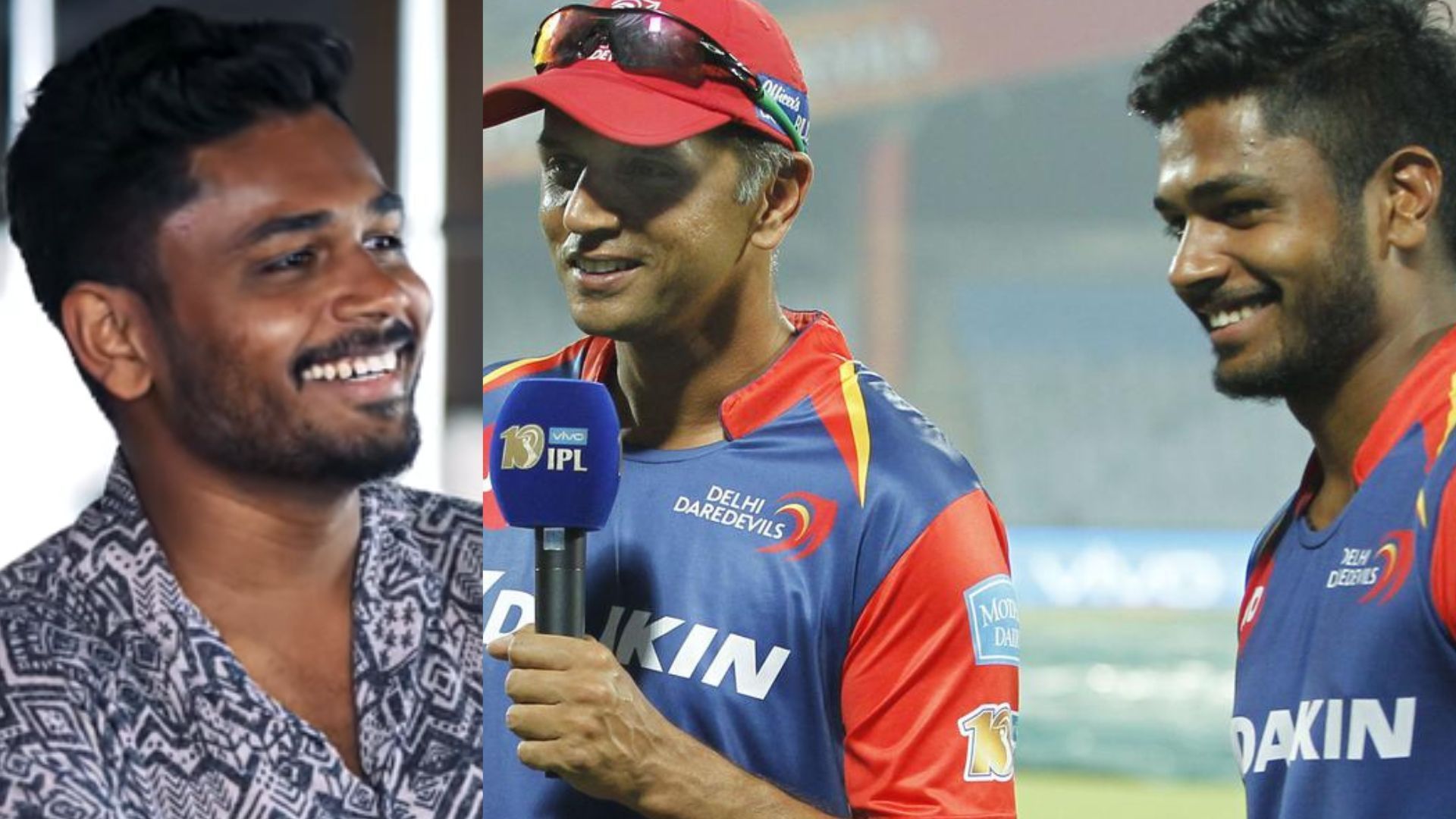 Sanju Samson (L) has massive respect for Rahul Dravid. (P.C.:BwC YouTube &amp; Twitter)