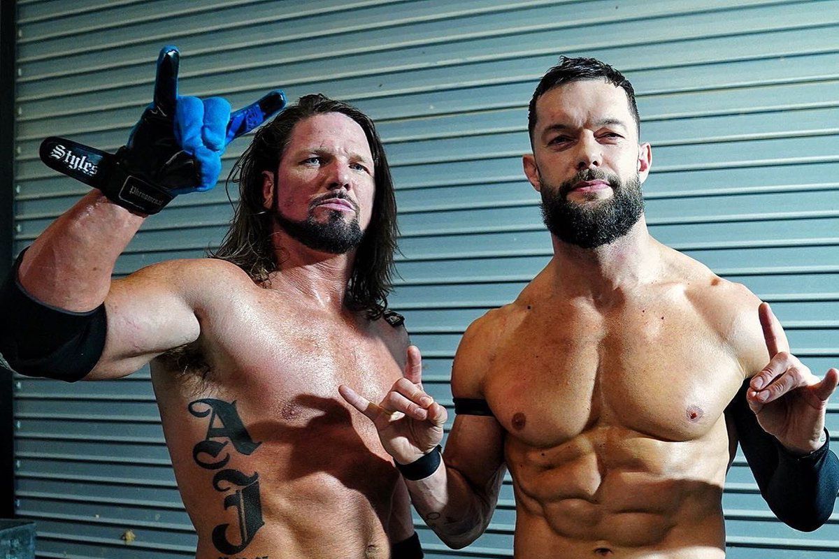 WWE Superstars AJ Styles and Finn Balor