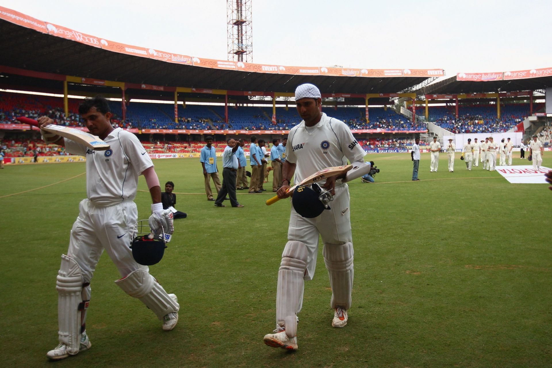 Sourav Ganguly and VVS Laxman. Pic: Getty Images