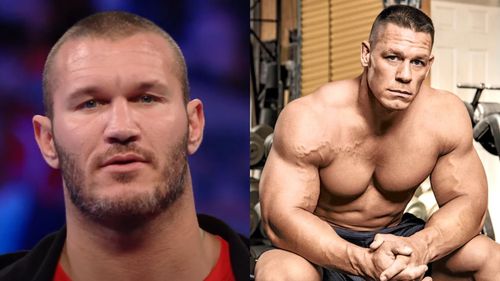 Randy Orton (left); John Cena (right)