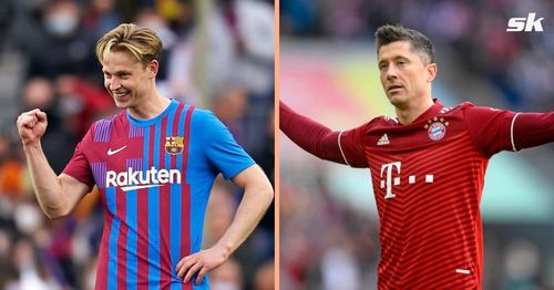 Frenkie De Jong (left) and Robert Lewandowski (right)