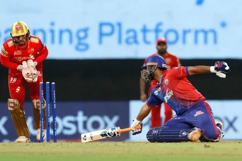 Rishabh Pant was stumped off Liam Livingstone's bowling [P/C: iplt20.com]