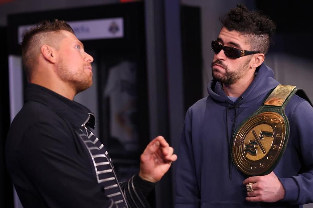 The Miz and Bad Bunny backstage