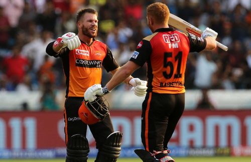 David Warner and Jonny Bairstow for the Sunrisers Hyderabad