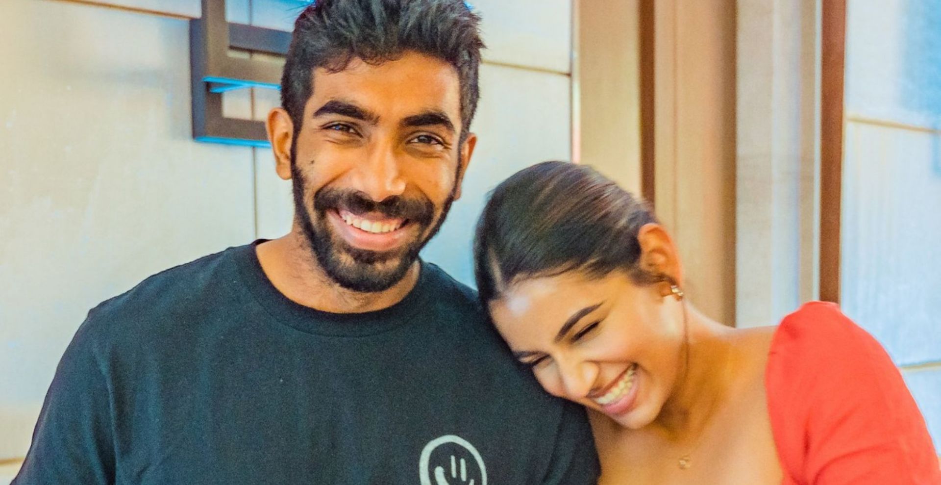 Jasprit Bumrah posts a birthday wish for Sanjana Ganesan (Credit: Twitter)