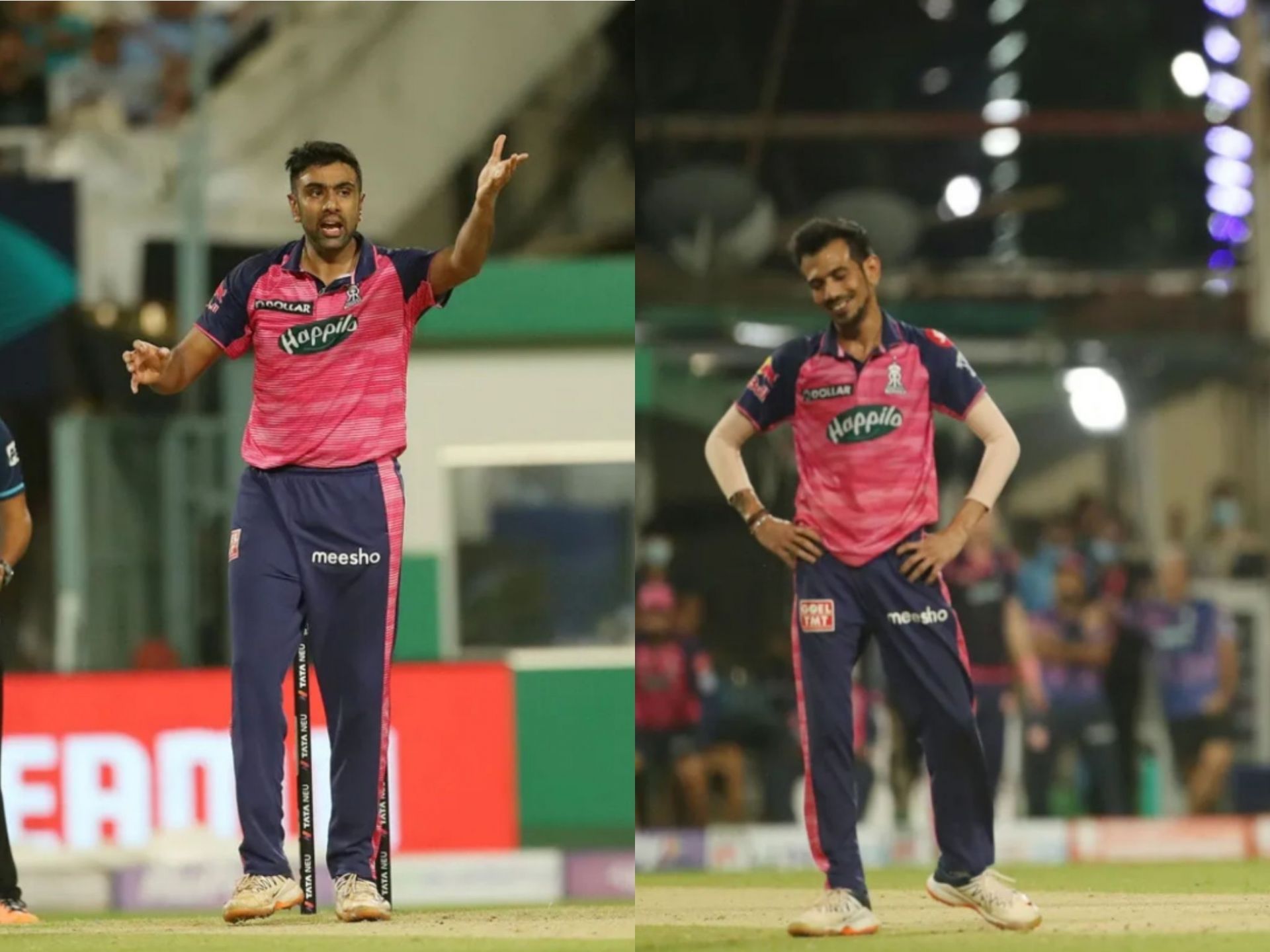 Ravichandran Ashwin (L) and Yuzvendra Chahal (R) had an off-day for RR