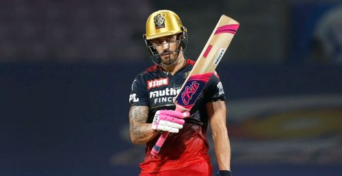 Faf du Plessis was a relieved man after RCB beat GT in their final league game (Credit: BCCI/IPL)