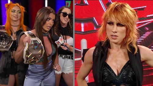 WWE stars Toxic Attraction and Becky Lynch