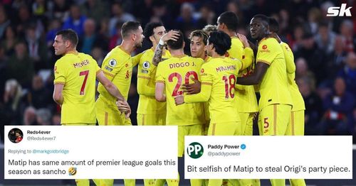 Twitter reacts to the Reds winning against Southampton.