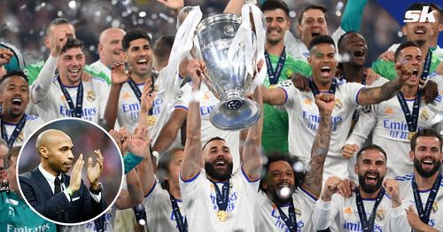 Karim Benzema lifted his fifth Champions League title after beating Liverpool.