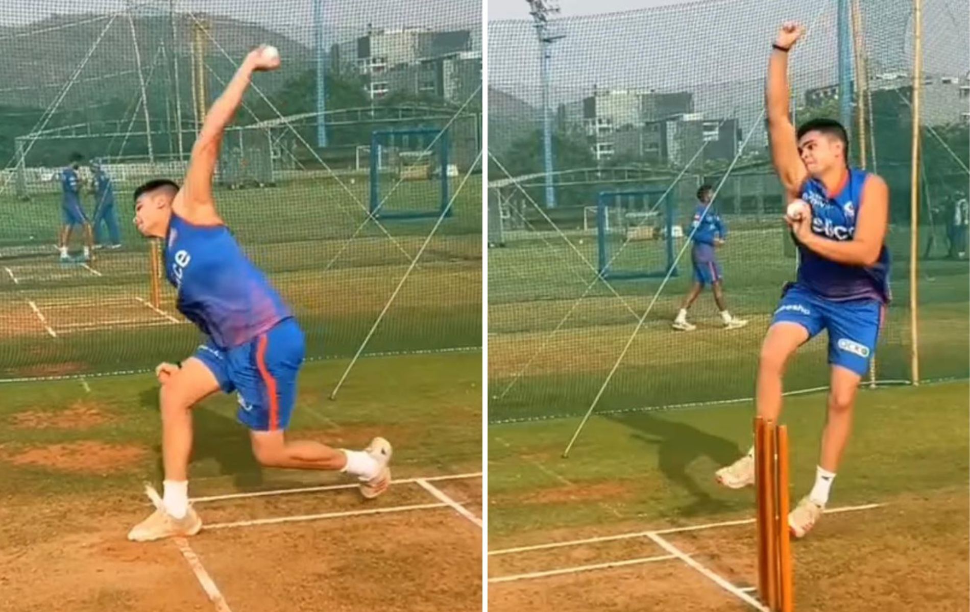 Arjun Tendulkar during a practice session (Pics: Instagram)
