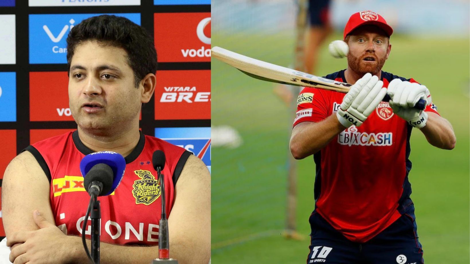 Piyush Chawla (L) and Jonny Bairstow.