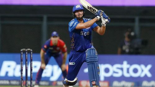 Tim David in action in IPL 2022. (P.C.:iplt20.com)