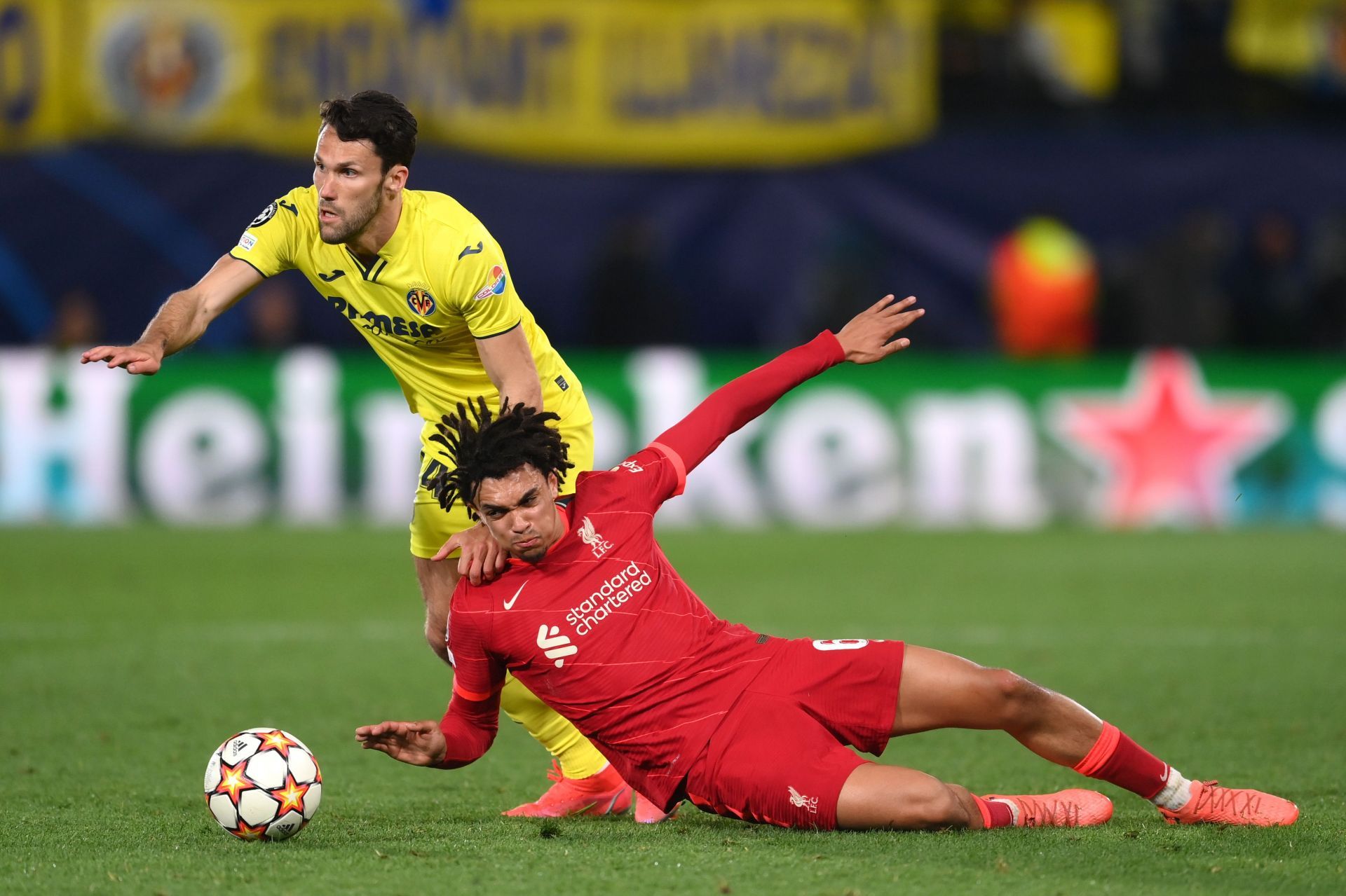 Trent-Alexander Arnold in action against Villarreal.