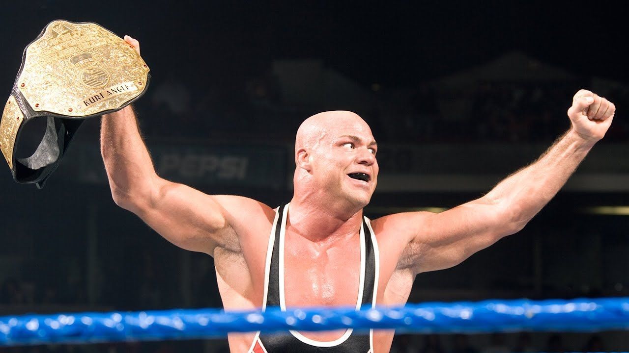 Kurt Angle during his 6th World Championship victory