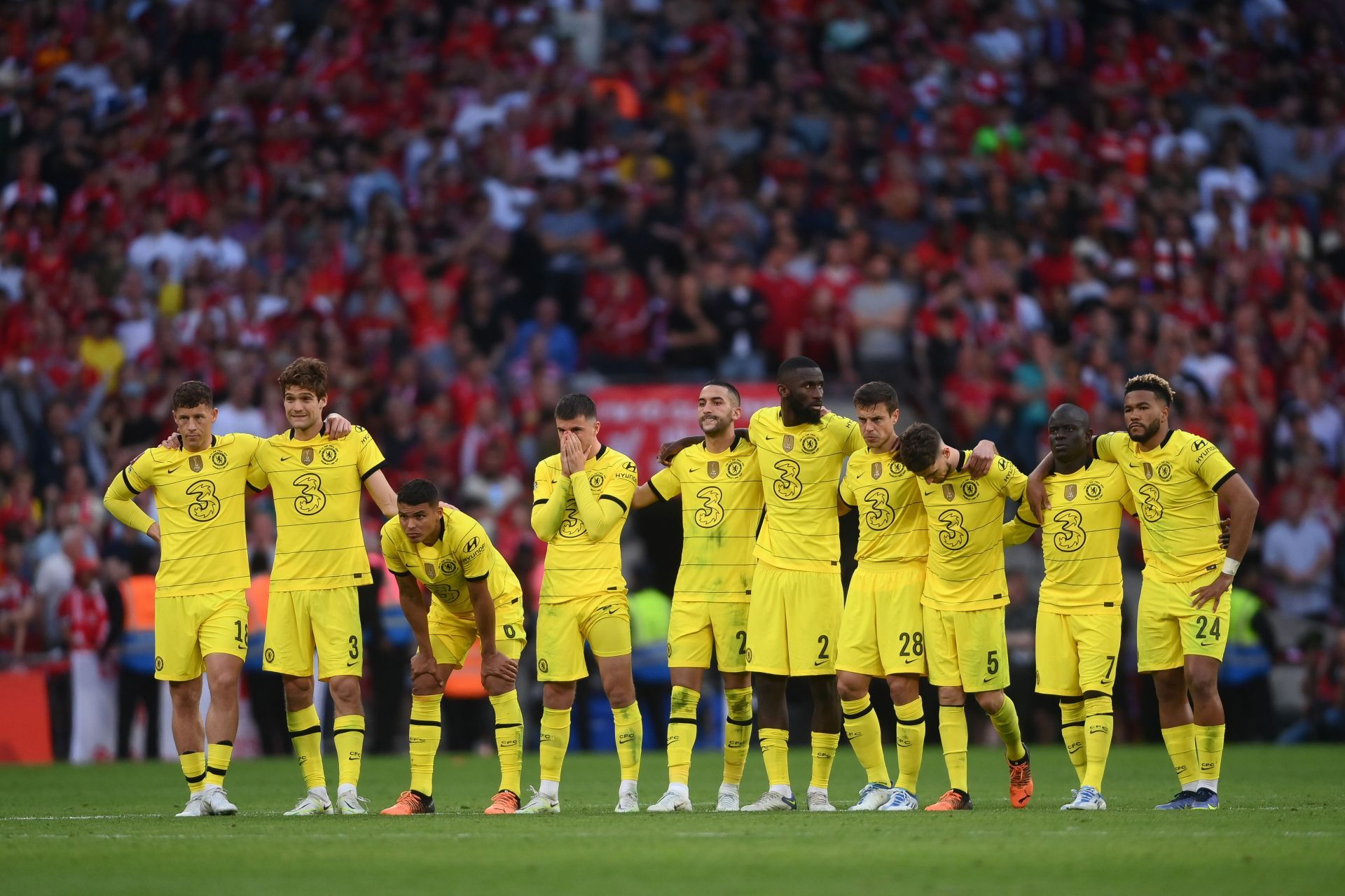 The Blues lost the FA Cup final on penalties to Liverpool at the Wembley Stadium.