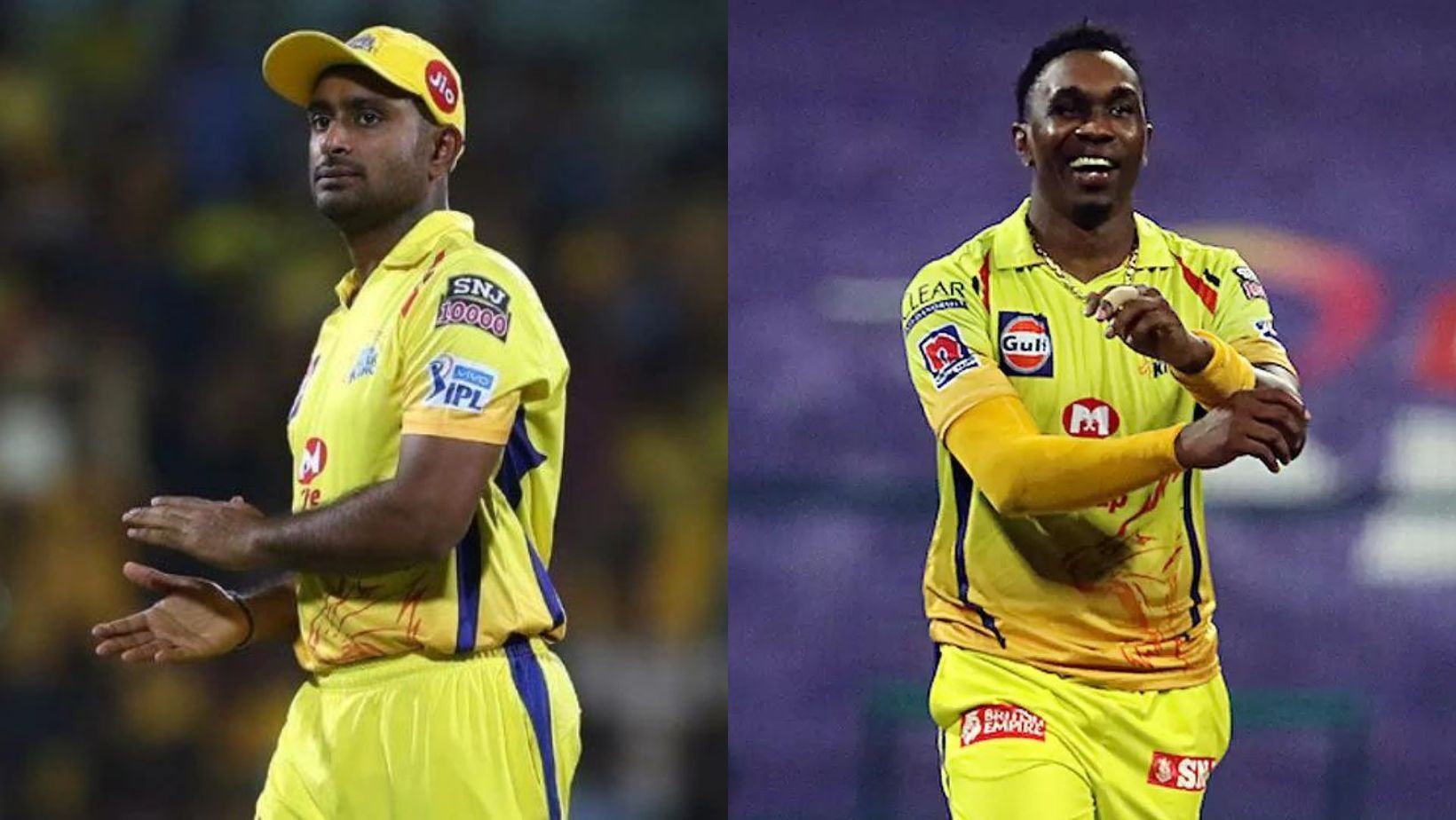 Ambati Rayudu (left) and DJ Bravo.