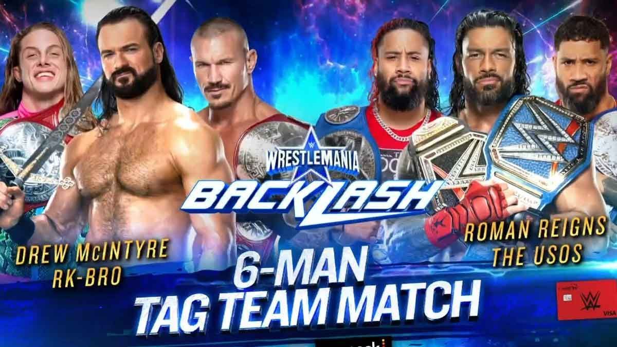 Six-Man Tag Team Action at WrestleMania Backlash!