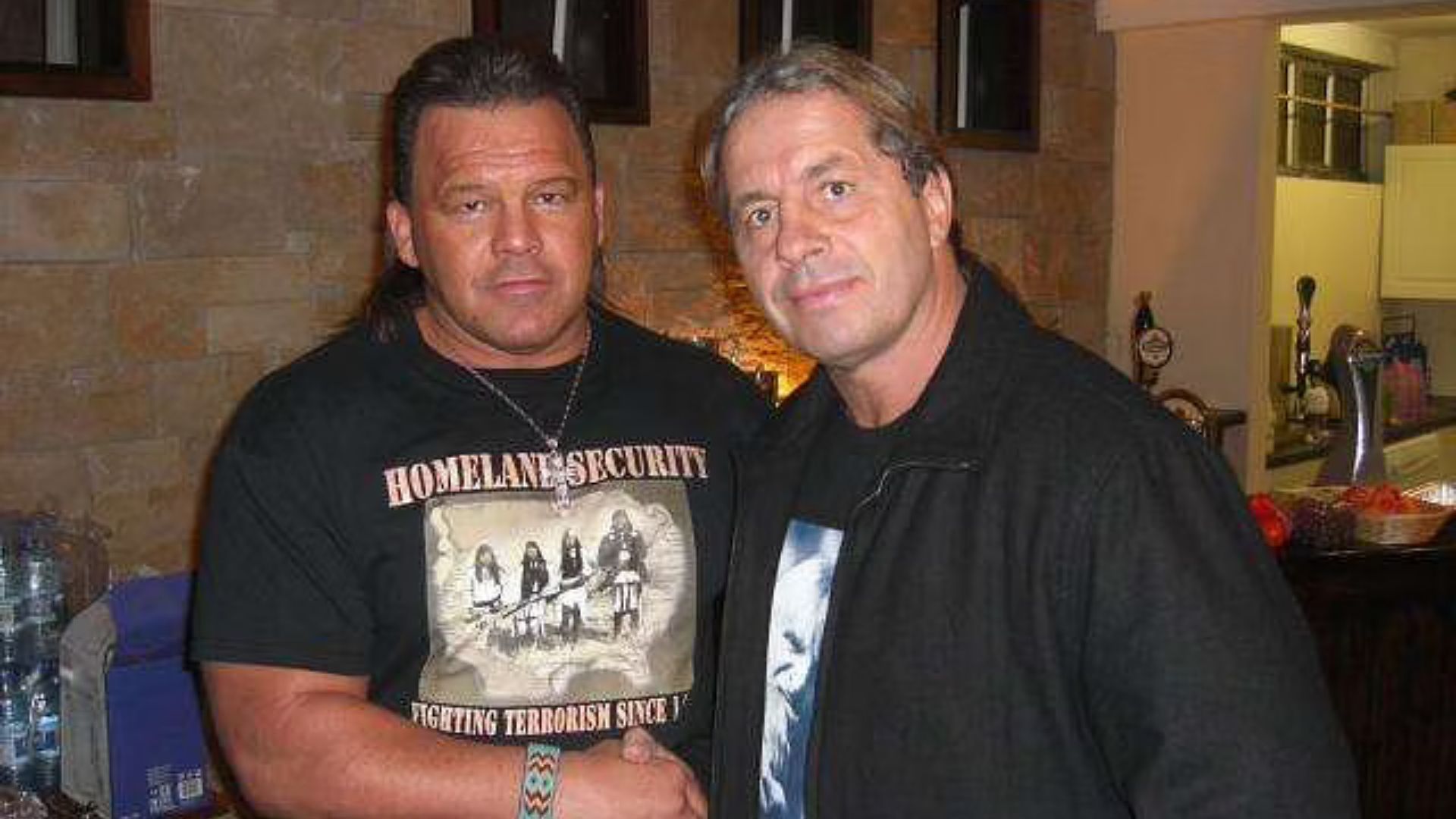 Pictured here (on the left) Tatanka is still actively involved in wrestling still making several appearances.