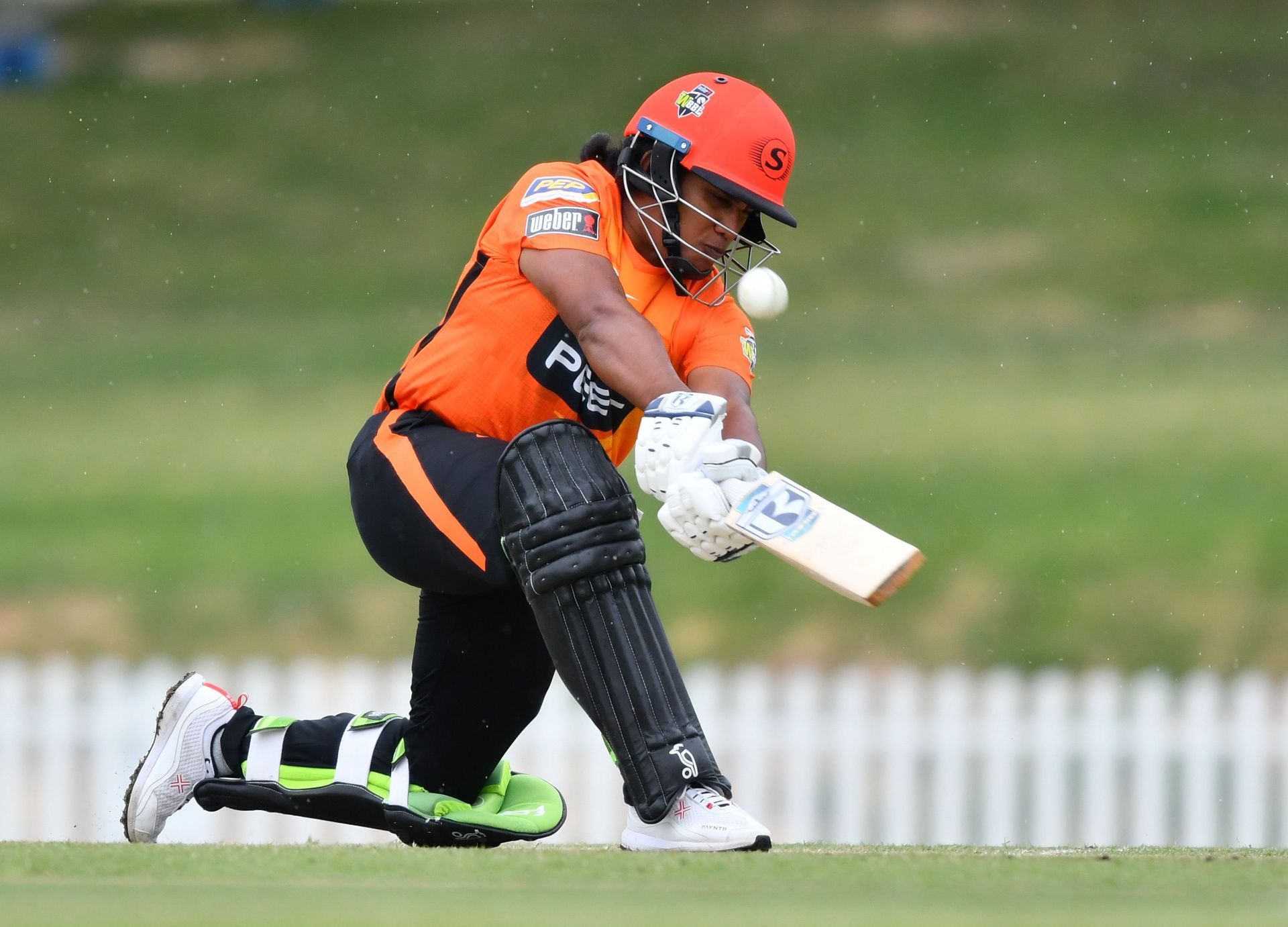 Chamari Athapaththu in action during the WBBL last year.