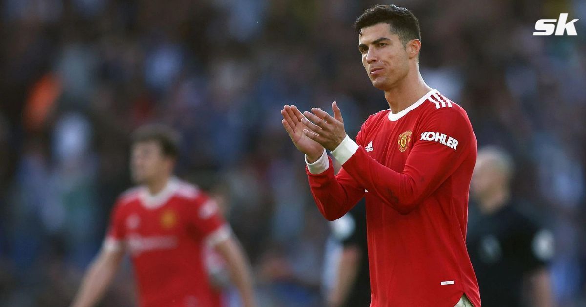 Ronaldo was pictured laughing as United suffered a second-half collapse