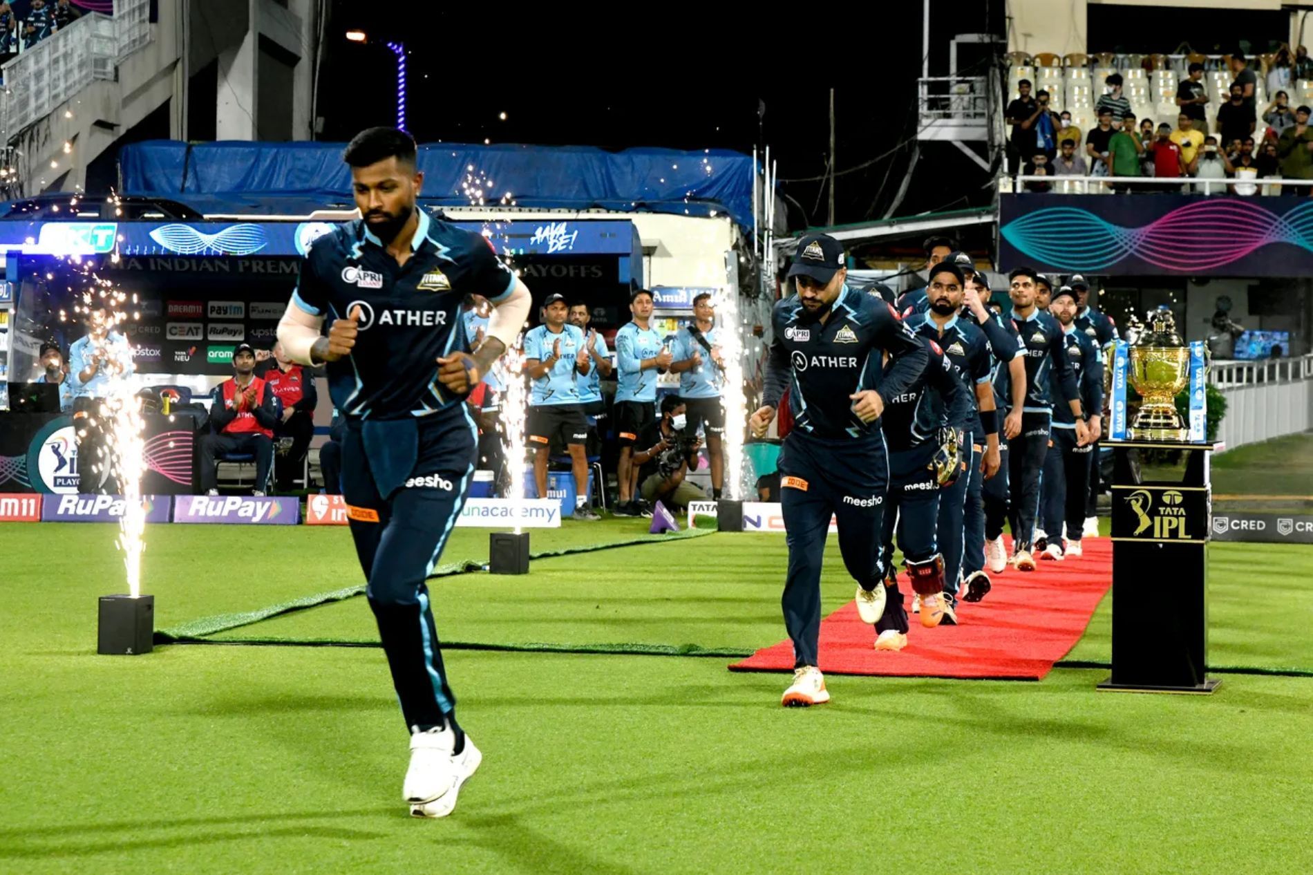 The Gujarat Titans (GT) have reached the IPL 2022 final in their maiden appearance. Pic: IPLT20.COM