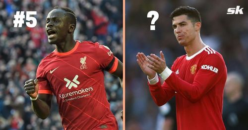 Liverpool's Sadio Mane (left) and Manchester United's Cristiano Ronaldo (right)