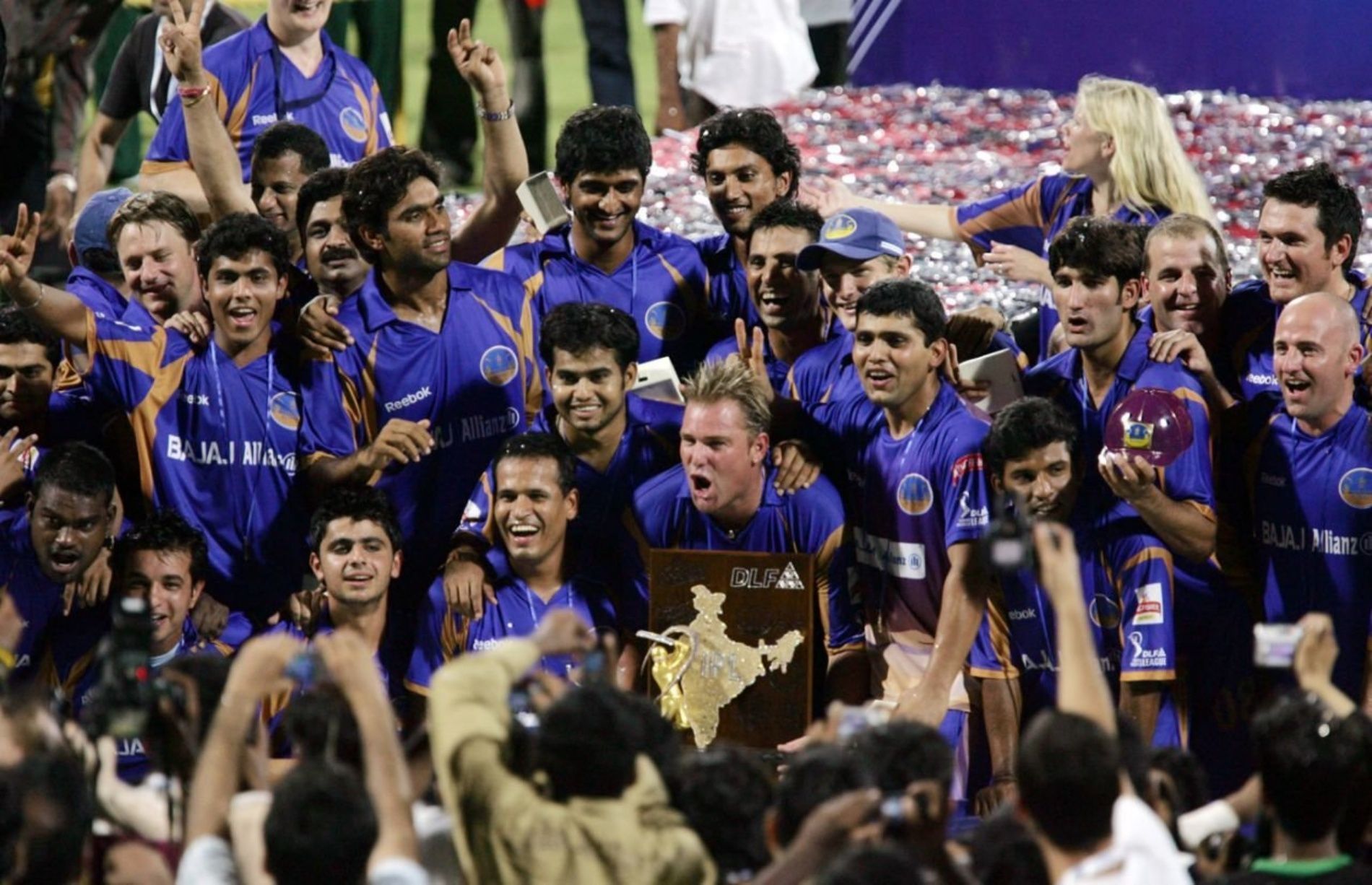 The late Shane Warne guided RR to victory in the inaugural IPL in 2008. Pic: Twitter