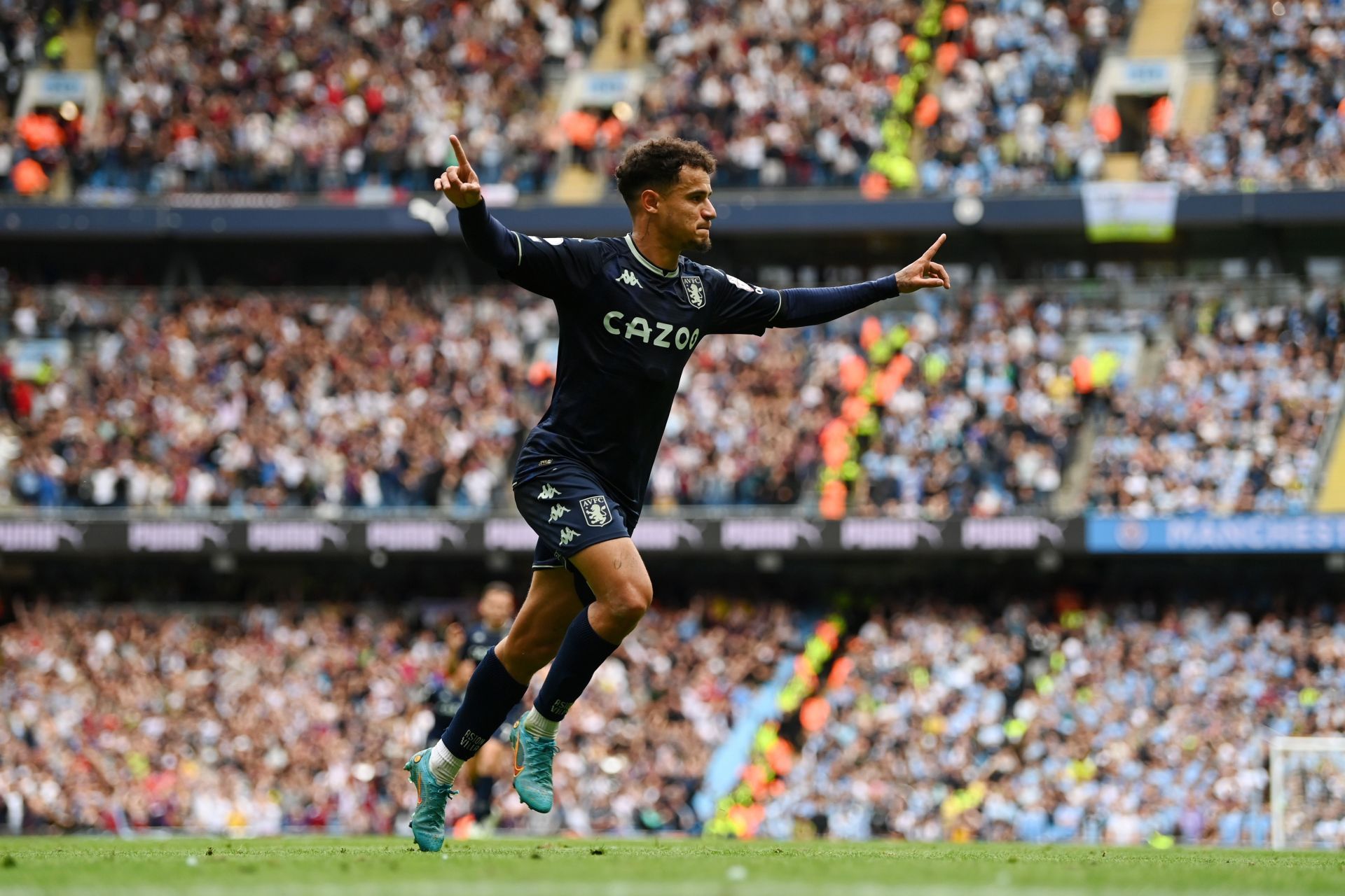 Phillipe Coutinho in action for Aston Villa