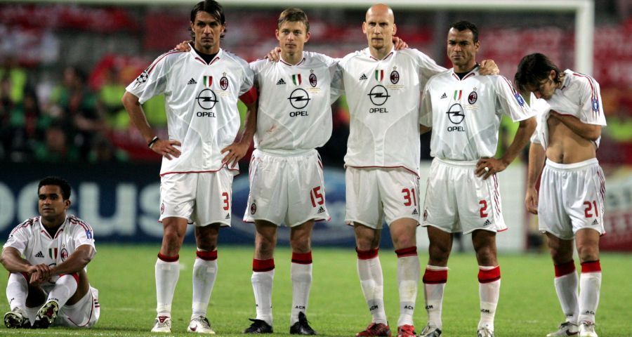 Milan after defeat. (Pic: sampics/Corbis via Getty Images)