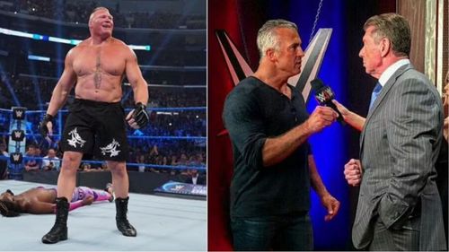 Brock Lesnar, Shane McMahon and Vince McMahon