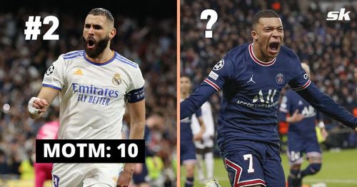 Real Madrid's Karim Benzema and Kylian Mbappe (right)