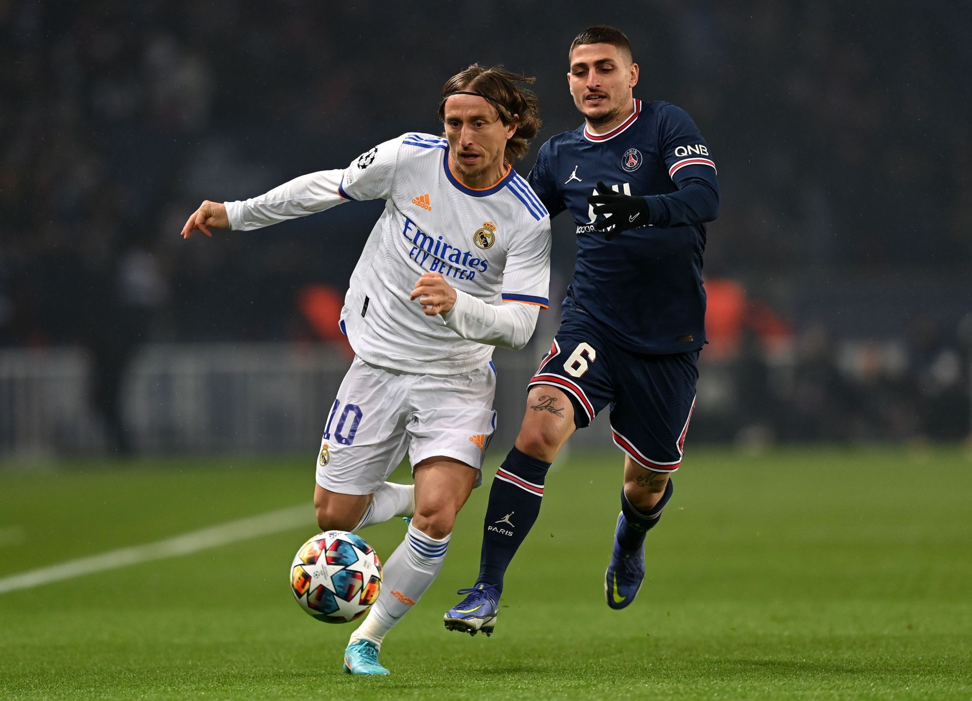 Verratti in action for PSG against Real Madrid