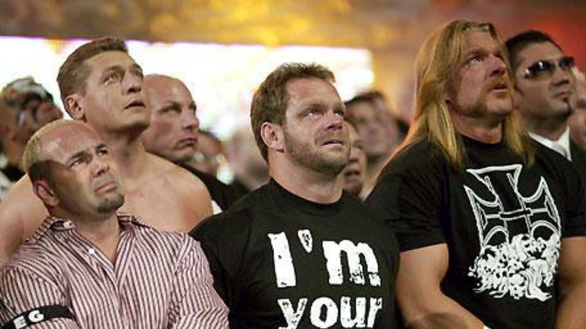 The entire roster coming out to pay their respects to Eddie at the tribute show