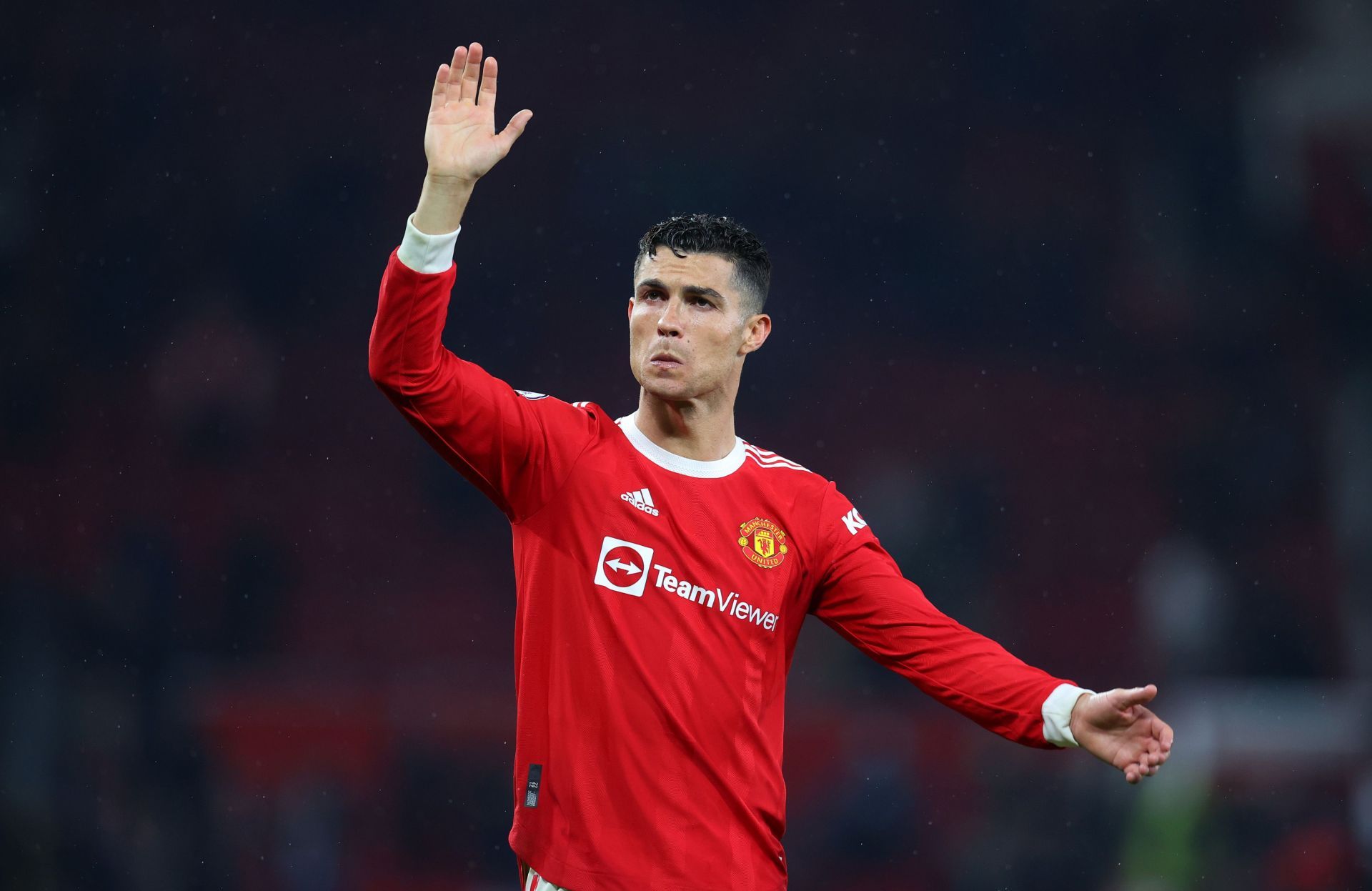 Red Devils superstar Cristiano Ronaldo reacts against Brentford