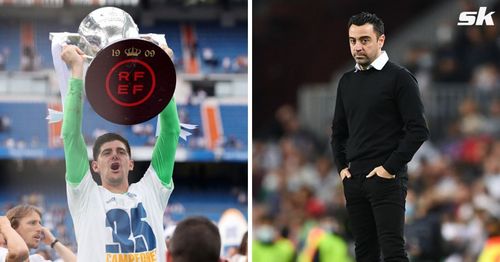 Thibaut Courtois' cheeky comment on Barcelona after Real Madrid's 35th La Liga title triumph