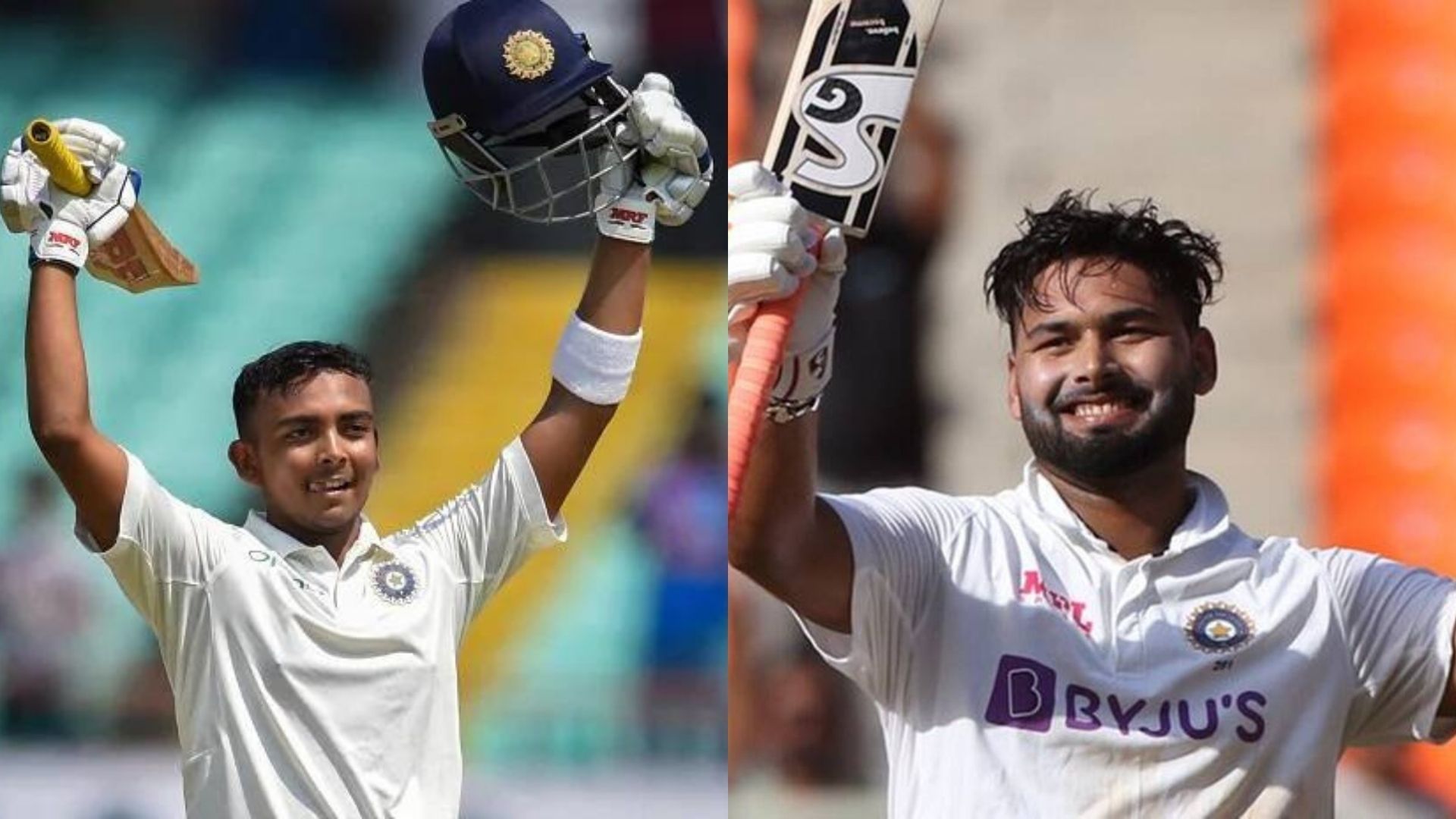 Prithvi Shaw (L) and Rishabh Pant (P.C.:BCCI)