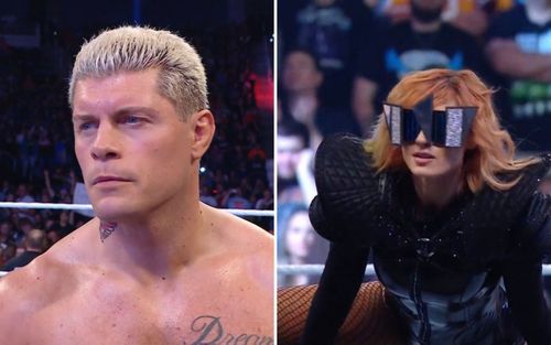 Cody Rhodes (left); Becky Lynch (right)