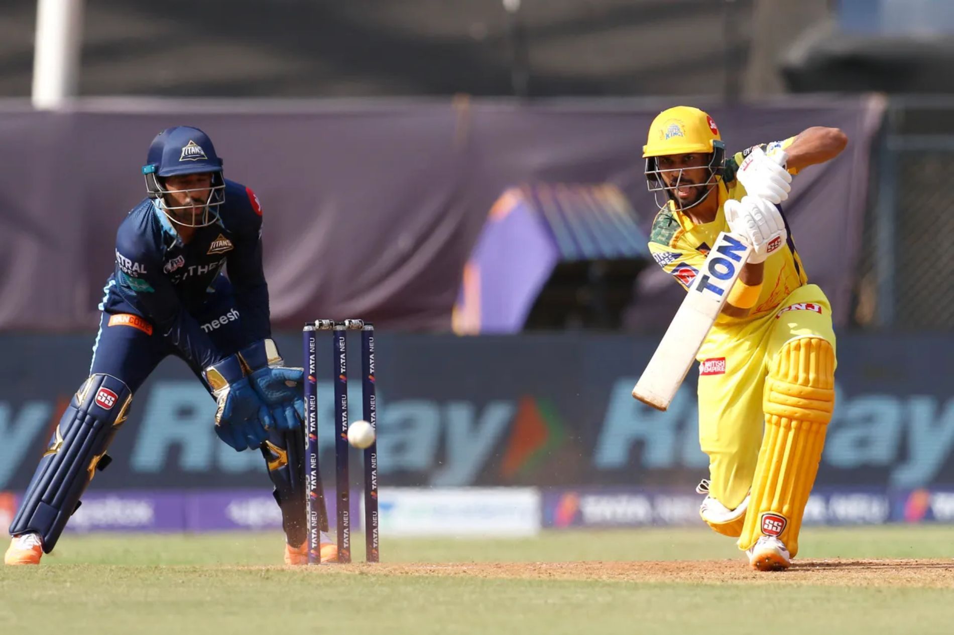 Ruturaj Gaikwad batting against Gujarat. Pic: IPLT20.COM