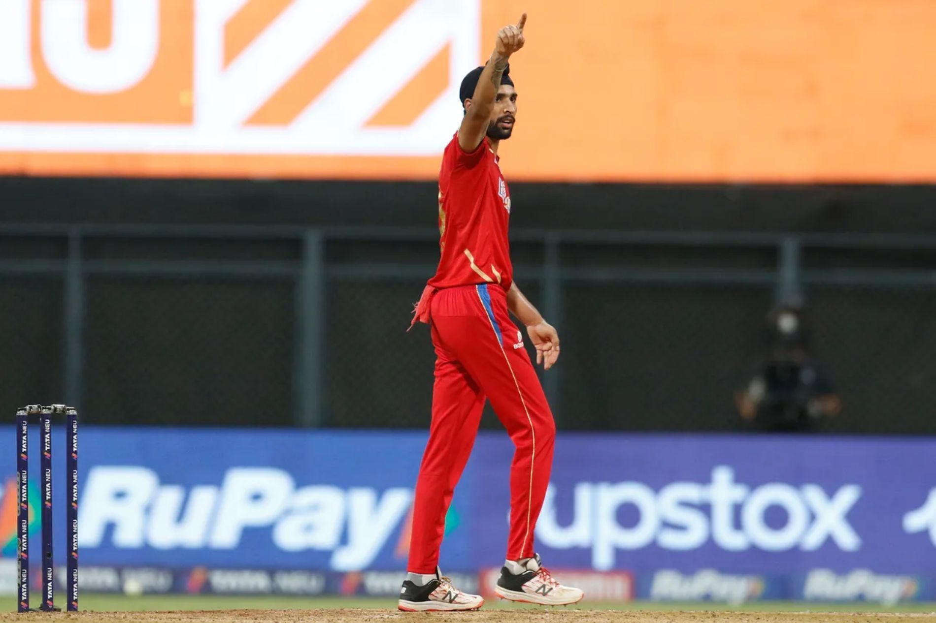 Harpreet Brar celebrates a wicket. Pic: IPLT20.COM